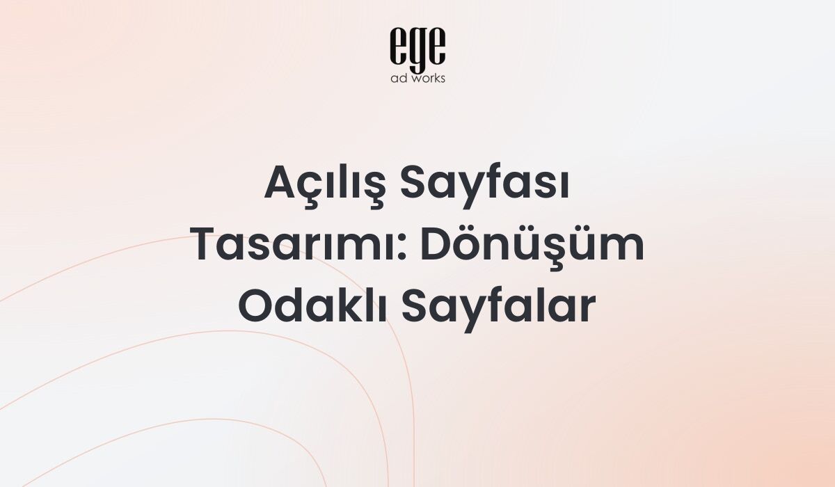 Açılış Sayfası Tasarımı